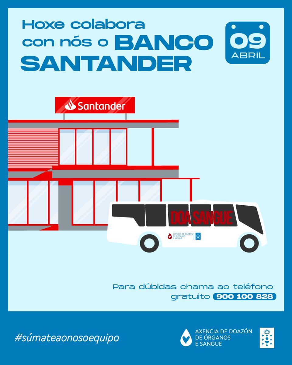 Visor Cartel de doazón Banco Santander